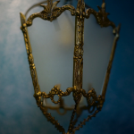 stiklinis senovnins pakabinamas šviestuvas